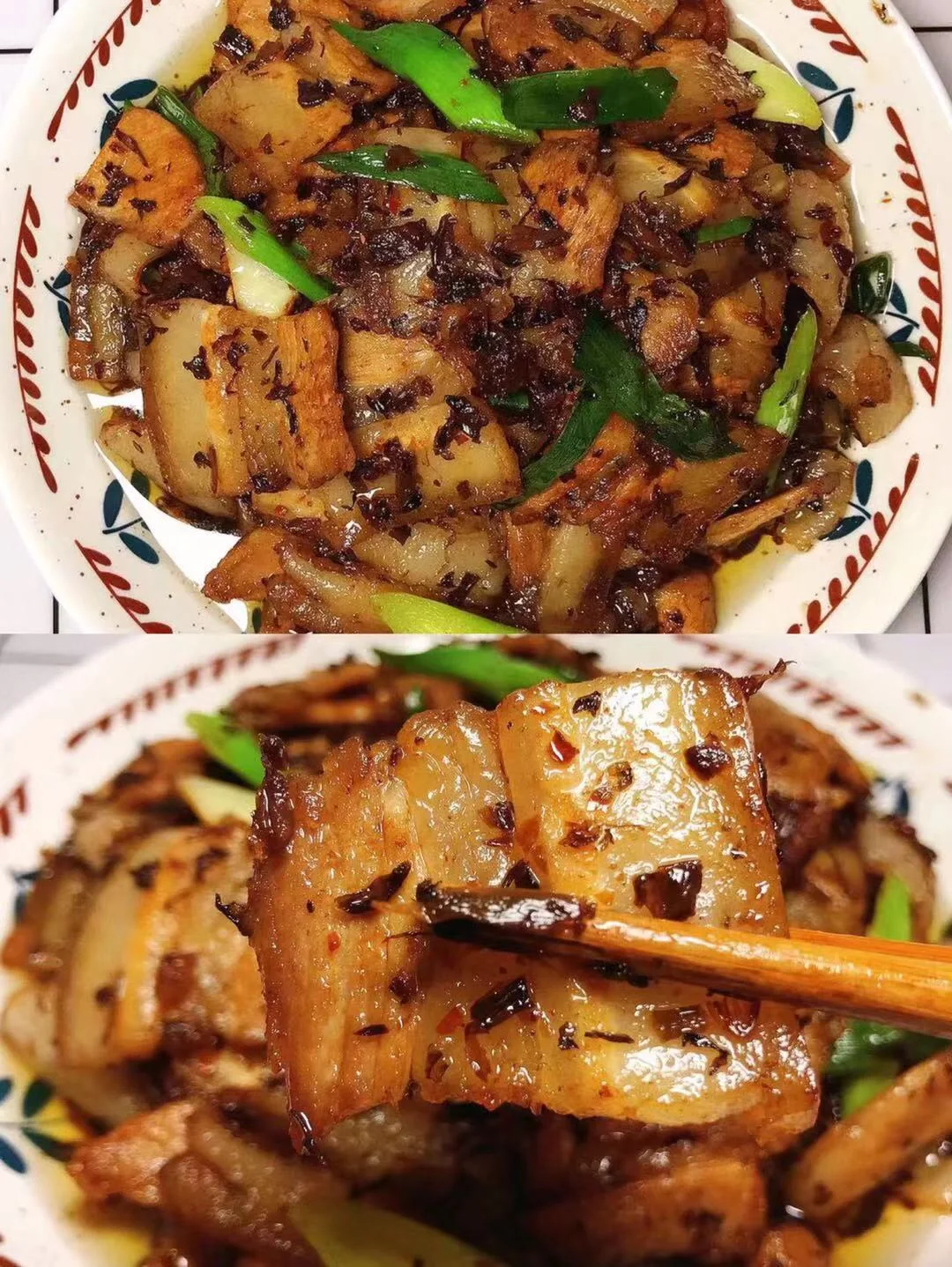 太下饭了！肥而不腻的盐菜回锅肉！
