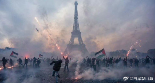 欧洲多国爆发示威你还别说，法国媒体的摄影技术还真是好，把美丽的风景线体现得淋漓尽