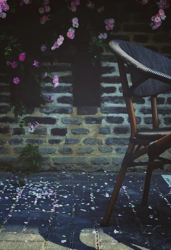 看到“闲坐观花思流年”这个上联，瞬间就有了画面感。一个人闲适地坐着，看着花开花落