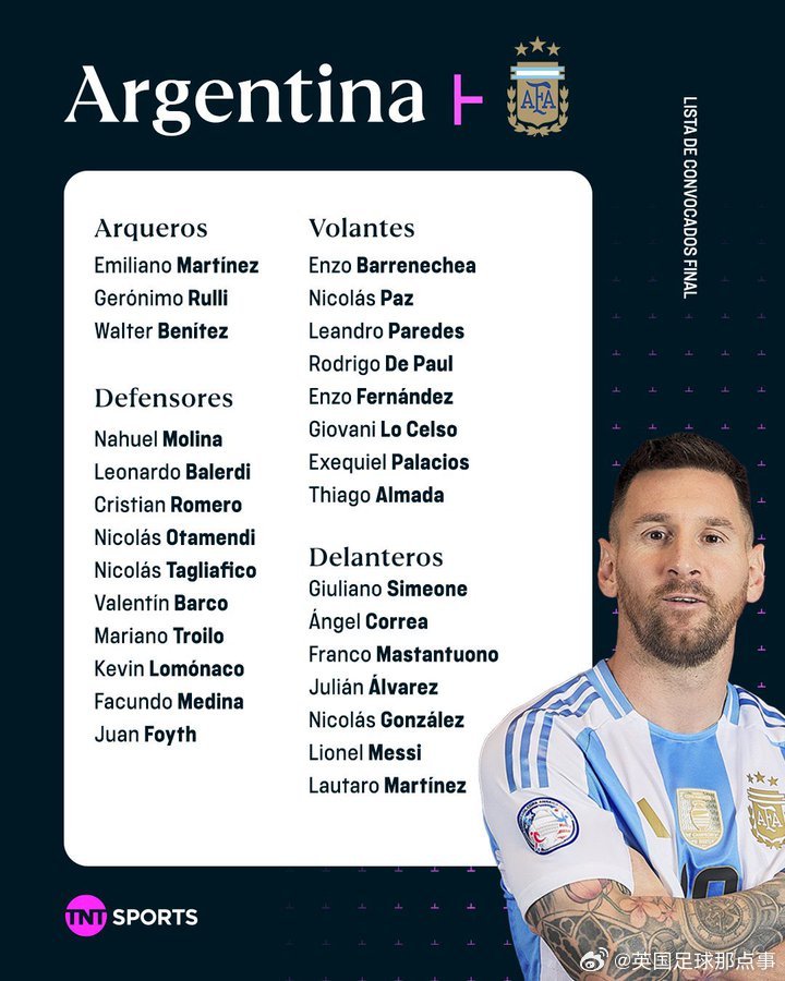 🇦🇷 阿根廷公布6月世预赛名单↓门将：马丁内斯（维拉）、鲁利（马赛）、贝尼特