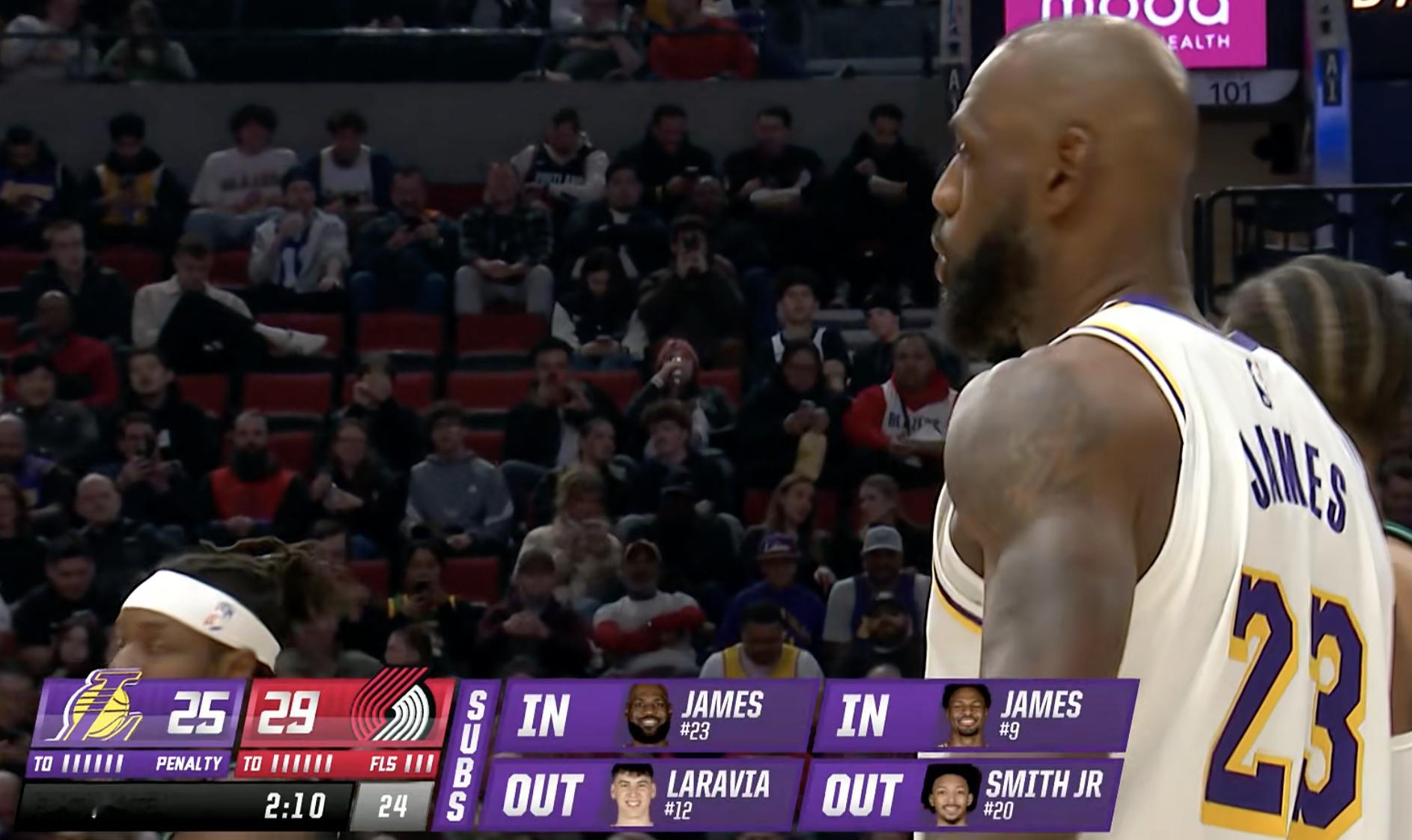 开拓者单节20次罚球。 