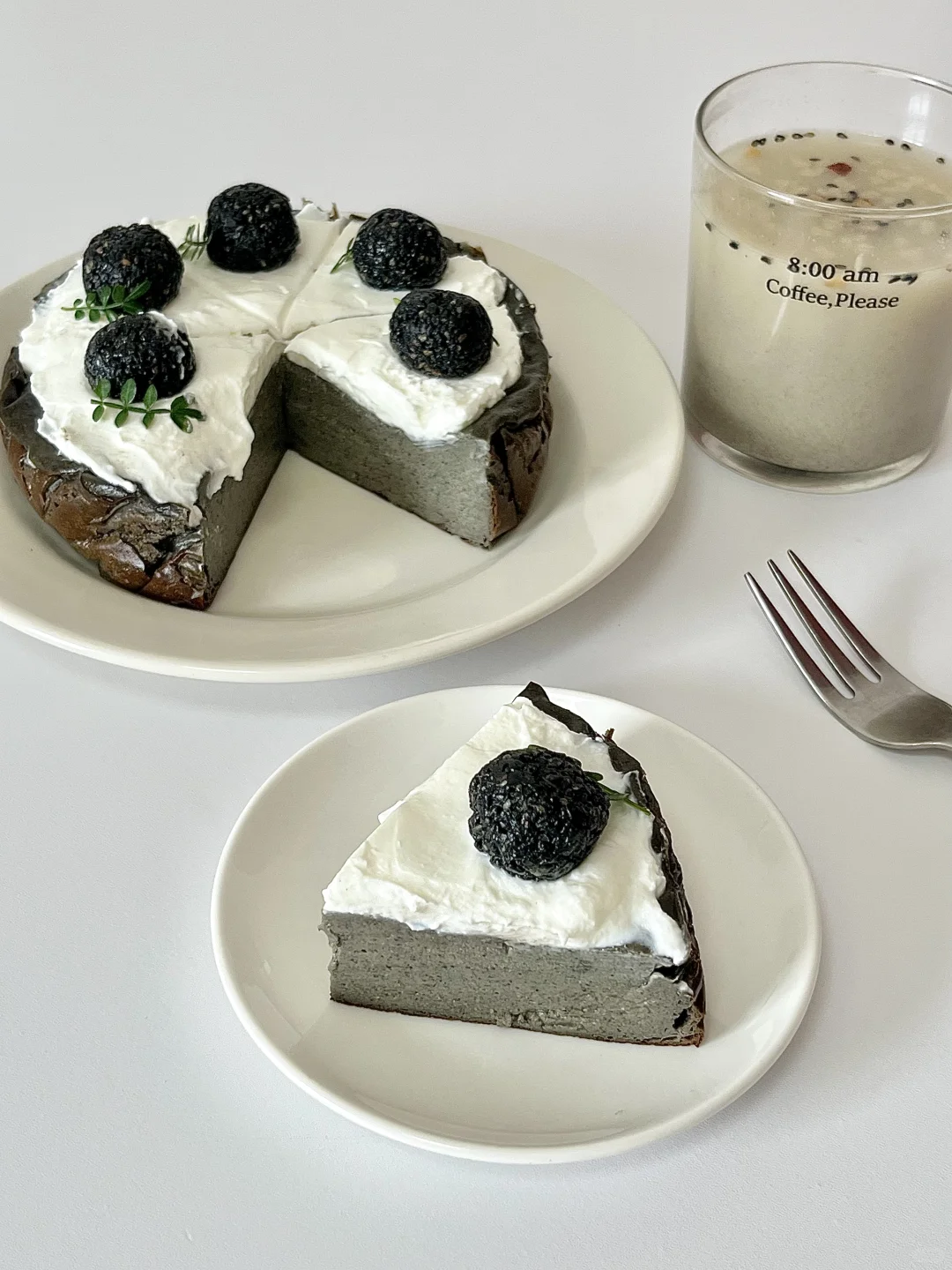 养生低卡甜品🖤黑芝麻酸奶巴斯克🍰有手就会