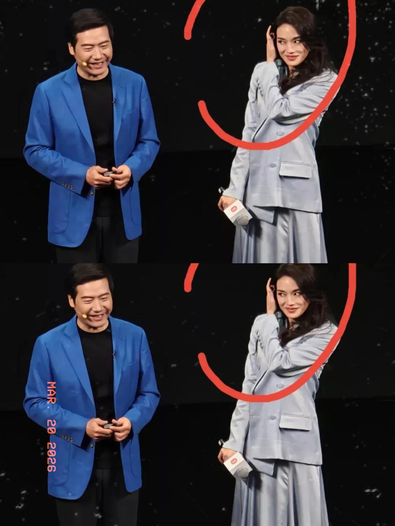 果然还是女人最懂女人，
我问我闺蜜，小米发布会上，
为什么舒淇用这种眼神看着雷军