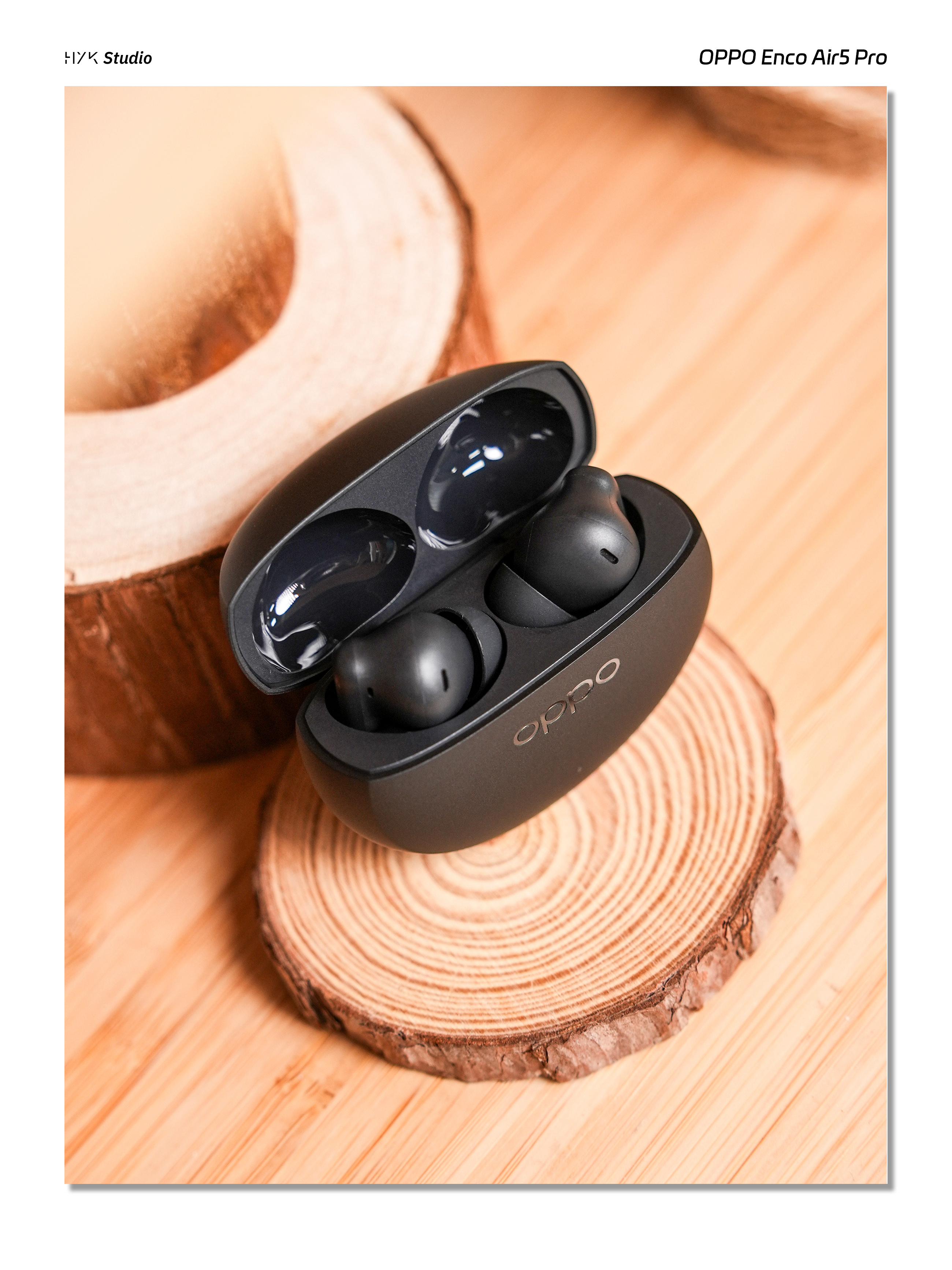 HYK图赏｜OPPO Enco Air5 Pro充电盒和耳机都做了磨砂处理，不容