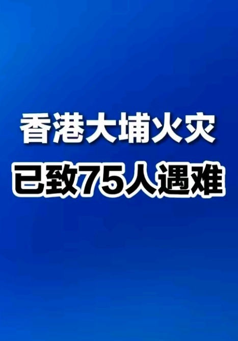 香港火灾已有75人遇难好痛心 愿逝者安息 不要再有伤亡了 早日康复起来！ 
