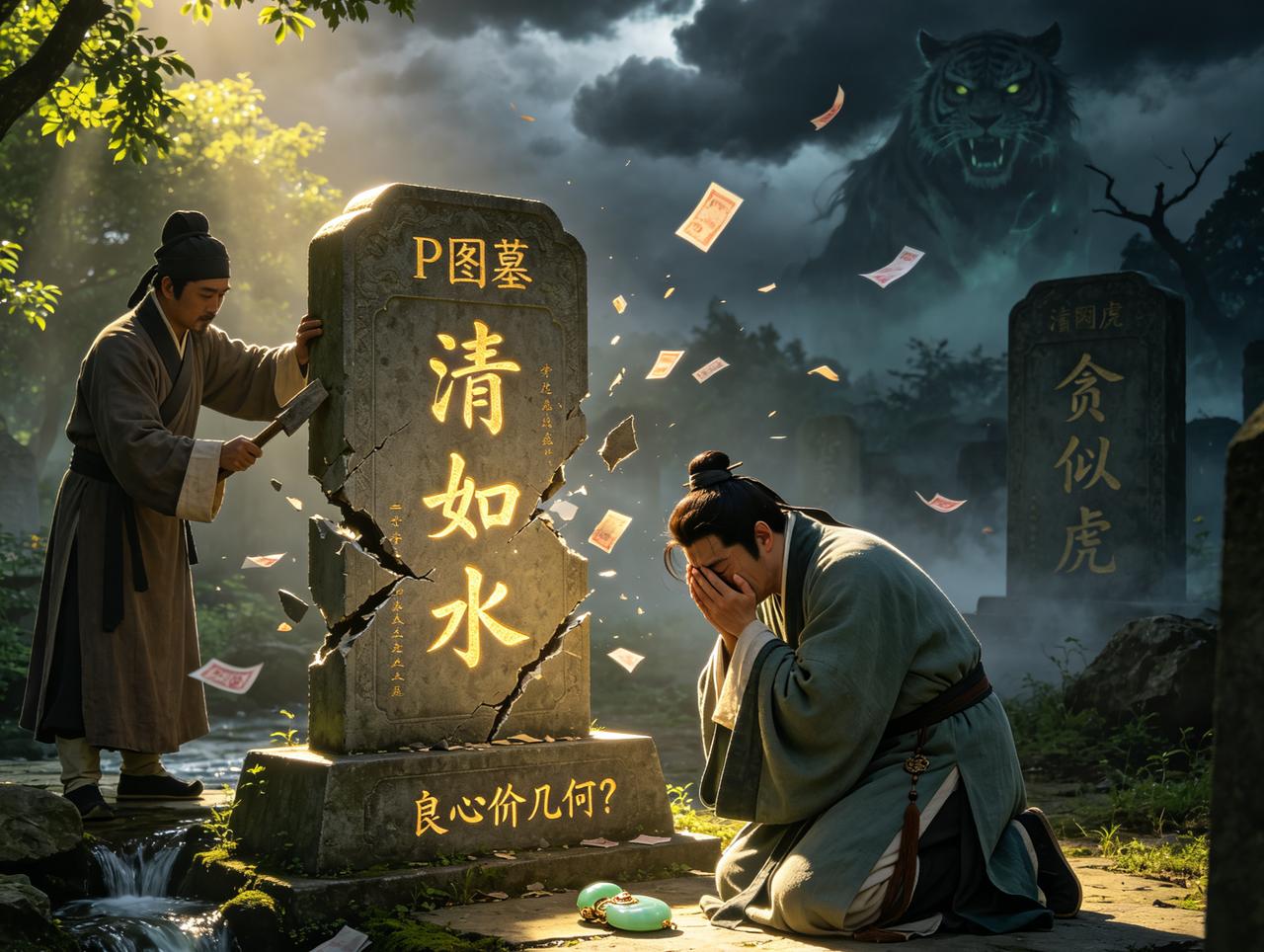 江湖怪谈•荒诞志124

P图墓·贰：江南有“P图墓”，碑文皆美化。贪官墓刻“清