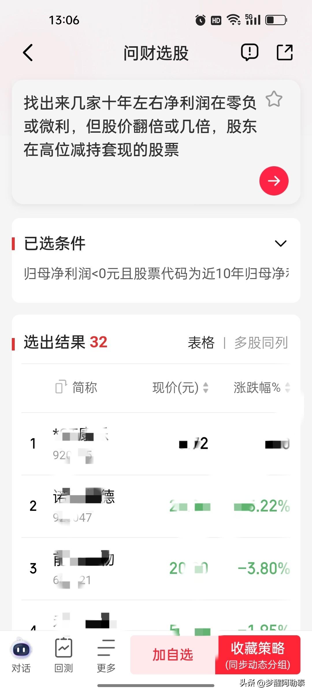 同花顺问财大数据扒出32家奇葩公司：十年常年微利甚至亏损，股价反倒翻倍，大股东高