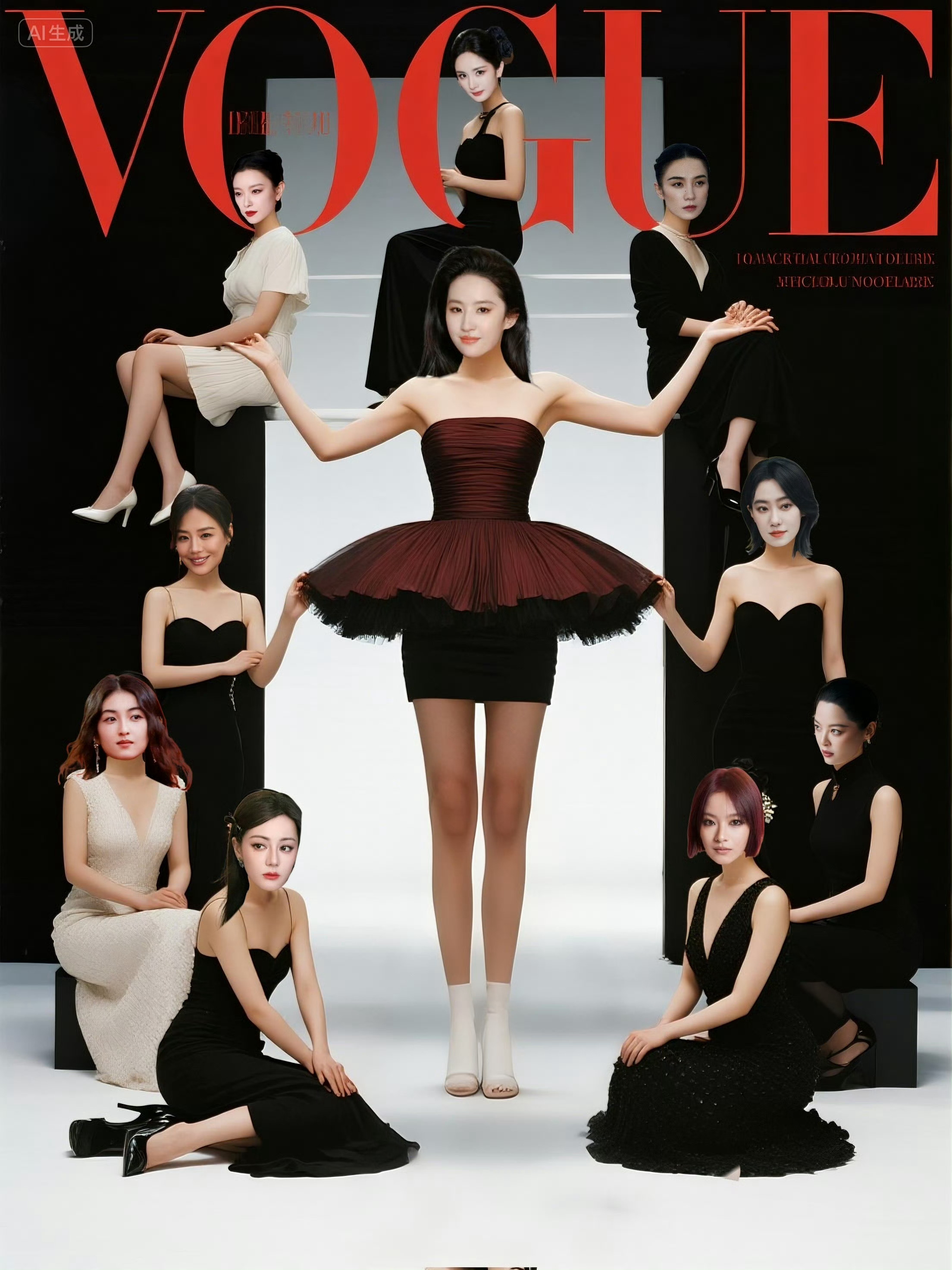 这次VOGUE China 二十周年群封面里。 仅有李庚希一人主流刊物挂零。康泰