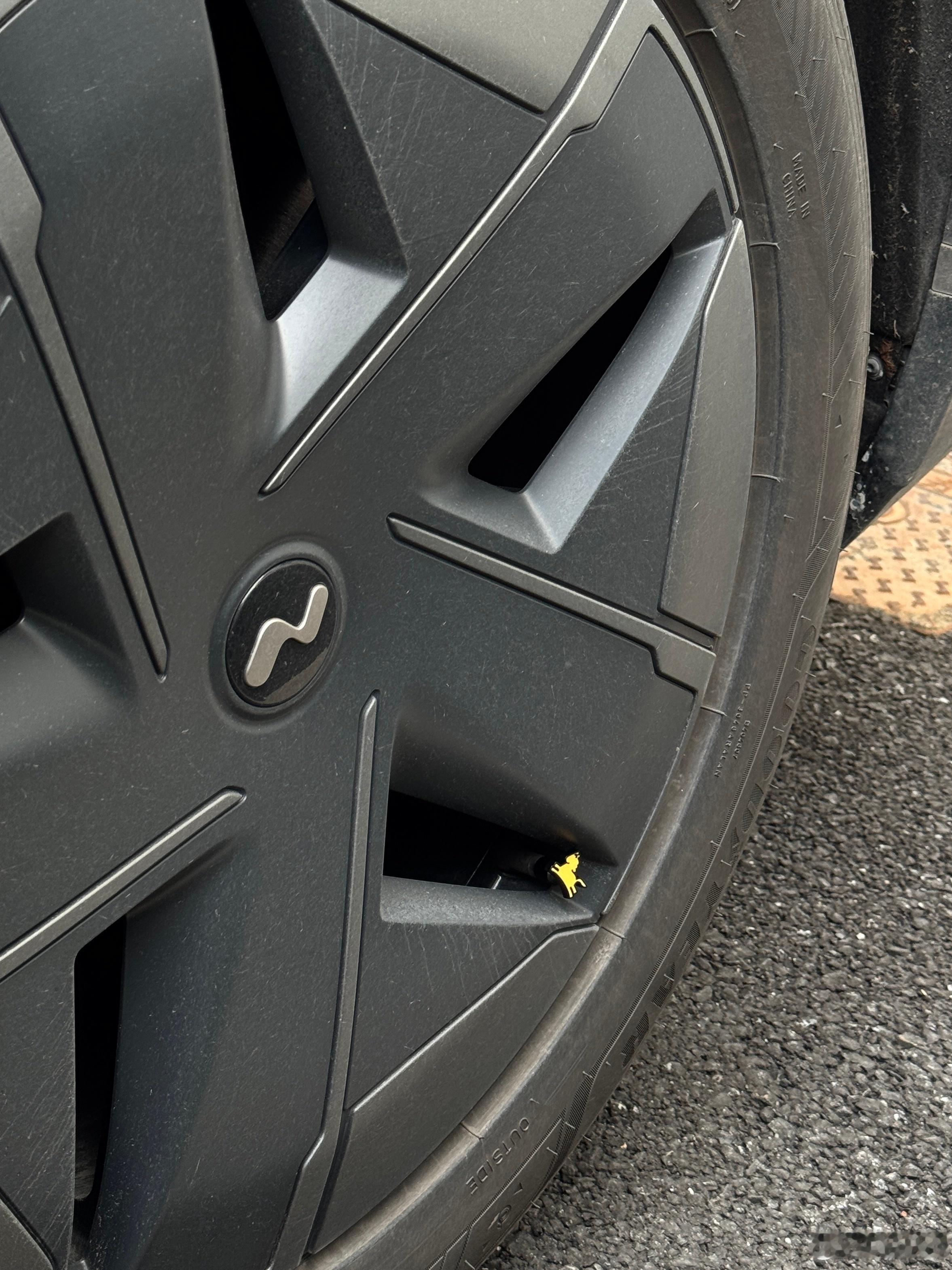 给换上了乐道的马年气门芯帽，好看！沾沾“马到成功”的好彩头，马年好运能陪我们一直