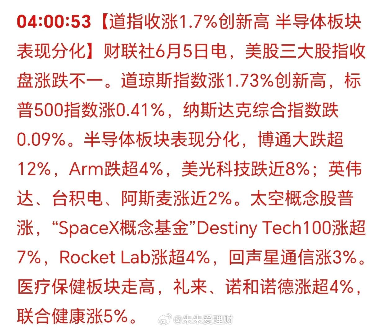 美国三大股指涨跌不一！道琼斯指数大涨874点！所有的股民，都惊讶于资金集中在科技