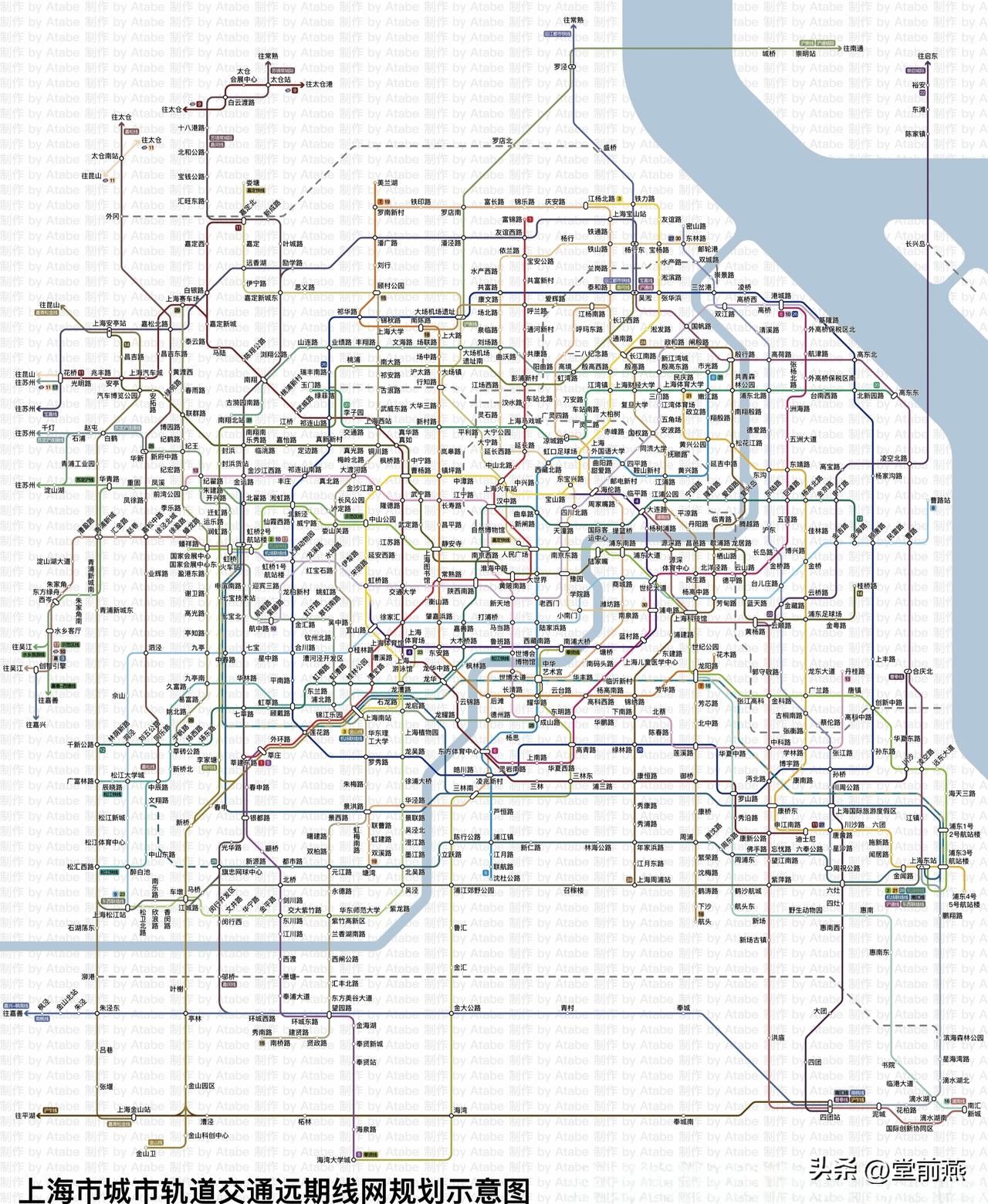 上海地铁四期规划最清晰的轨交线路图，支持双手拉伸发大，需要原版可以+我留言扣1。