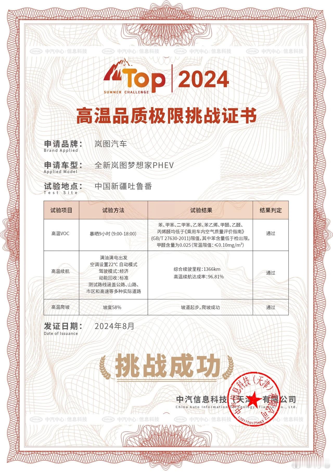 岚图汽车为了验证#全新岚图梦想家#PHEV在极端高温下的性能，在火焰山脚下进行了