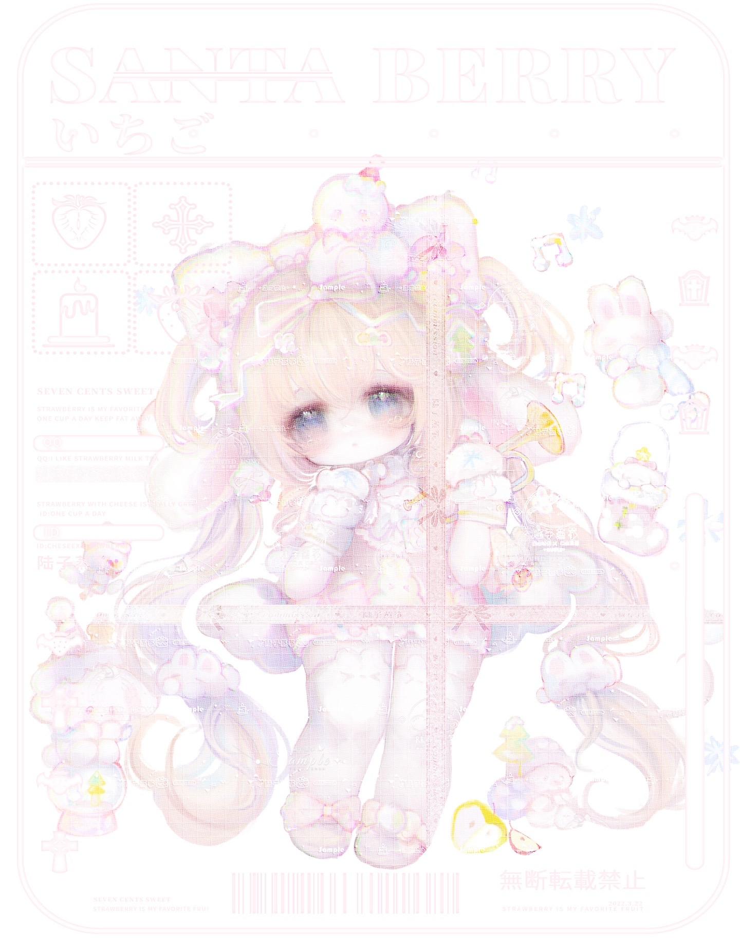 小雪绒宝宝。板绘