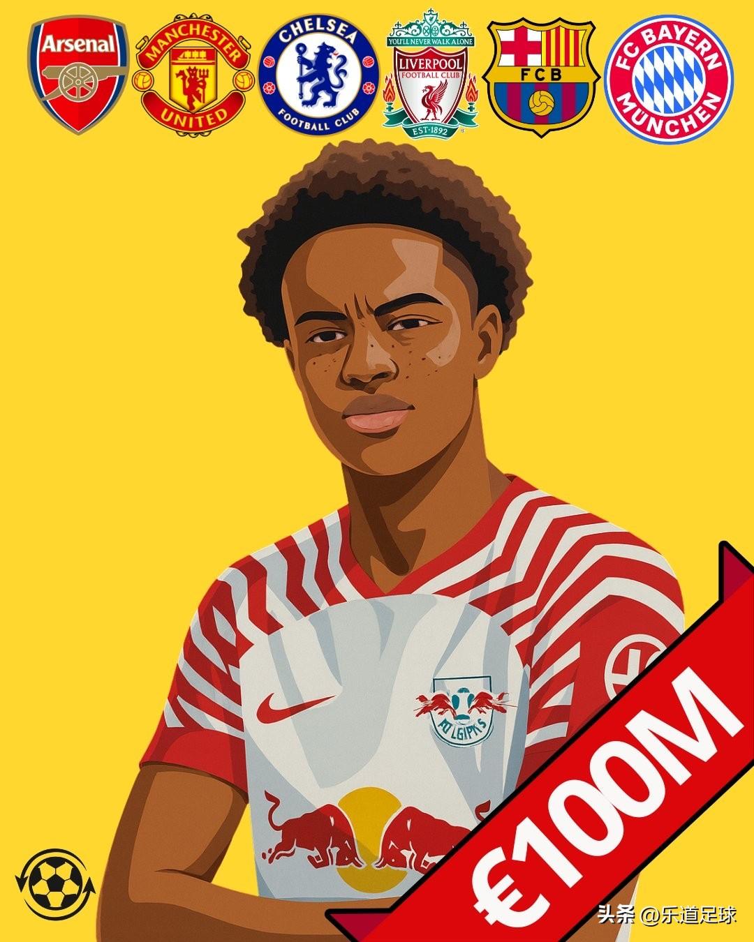 多家欧洲豪门正紧盯 RB 莱比锡 19 岁中场新星阿桑·韦德拉奥果：
🔸 阿森