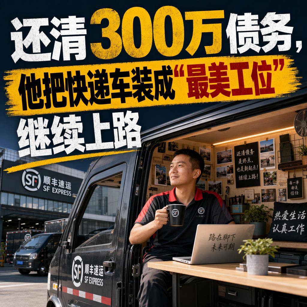 300万债务还清后，他把快递车装成了移动工位
有人问过这样一个问题：一个扛过30