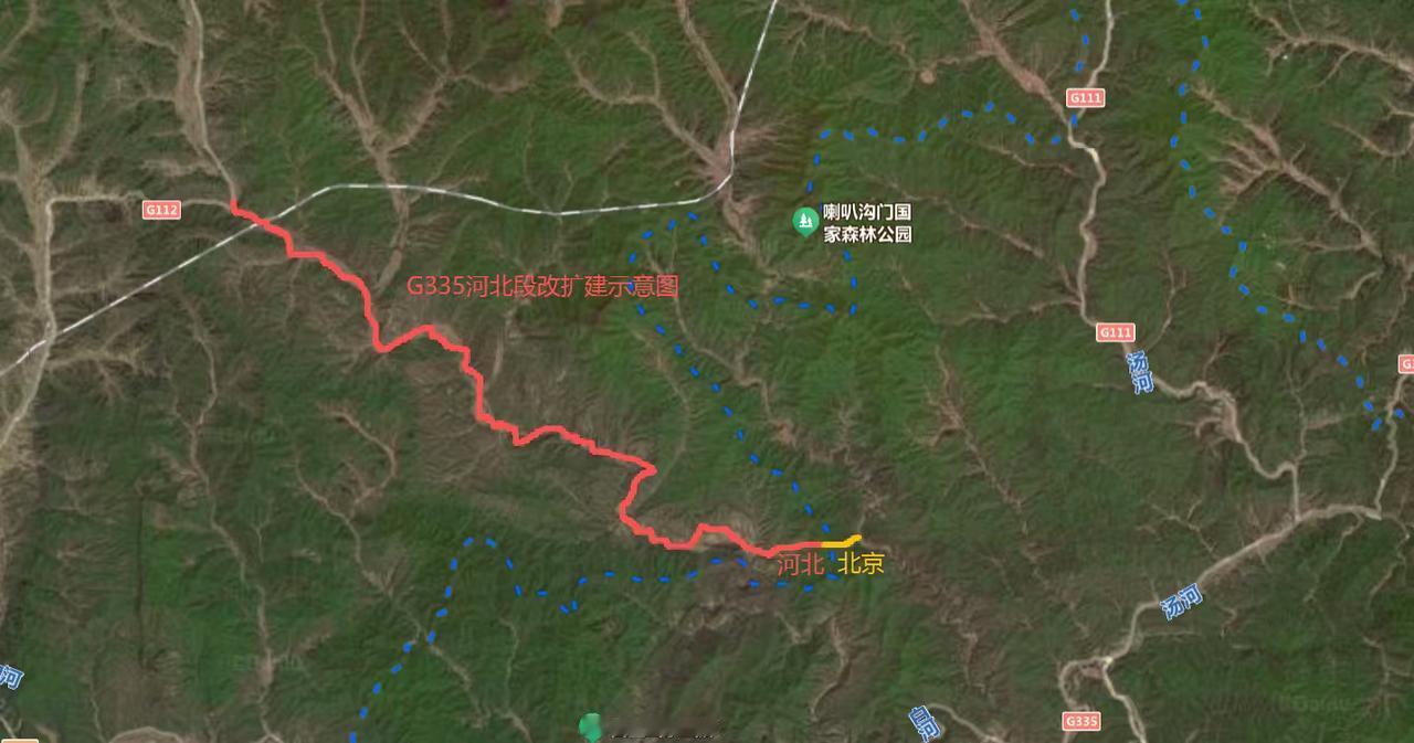 国道G335河北段扩建，全长48.2公里，将与北京段对接，告别断头路。

路线线