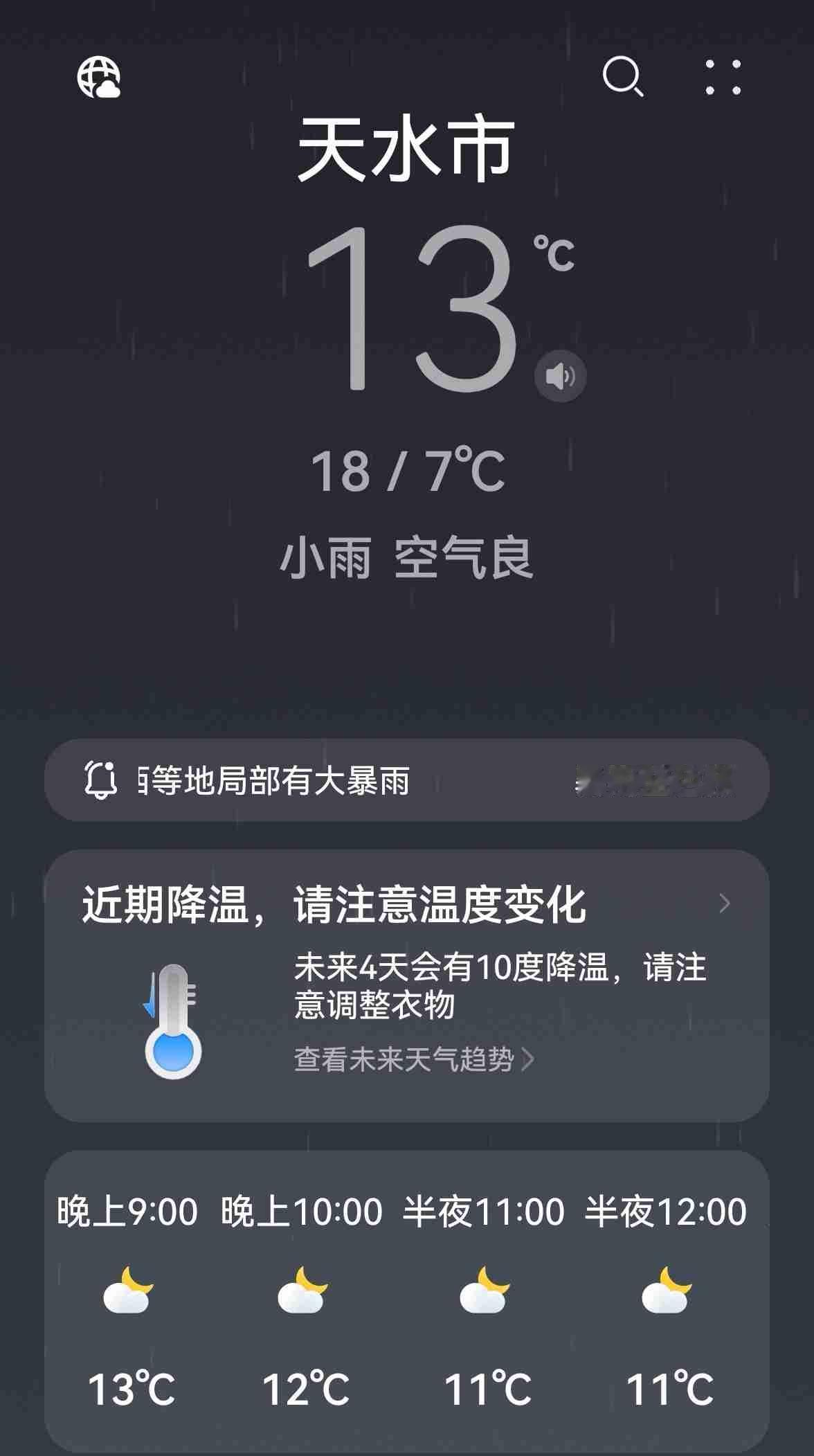 我的今日状态：😁轻松愉快
我这里的天气：🌈雨过天晴 带定位分享生活