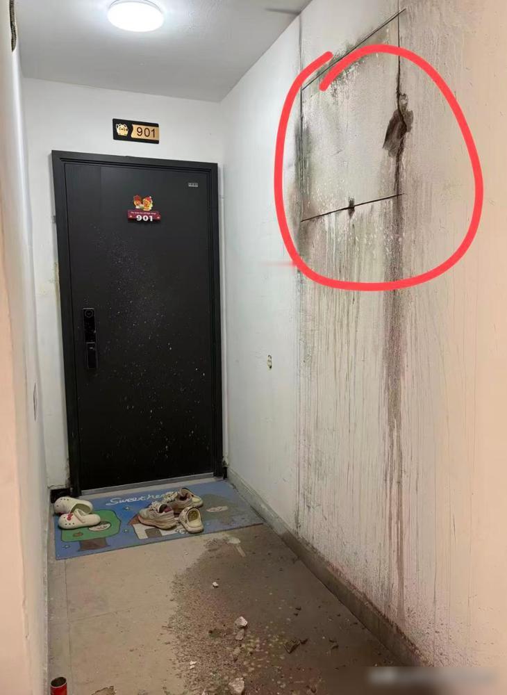 一下班回来，天塌了！下班回来发现邻居开始装修，直接在走廊开了个孔，把我家门、地垫