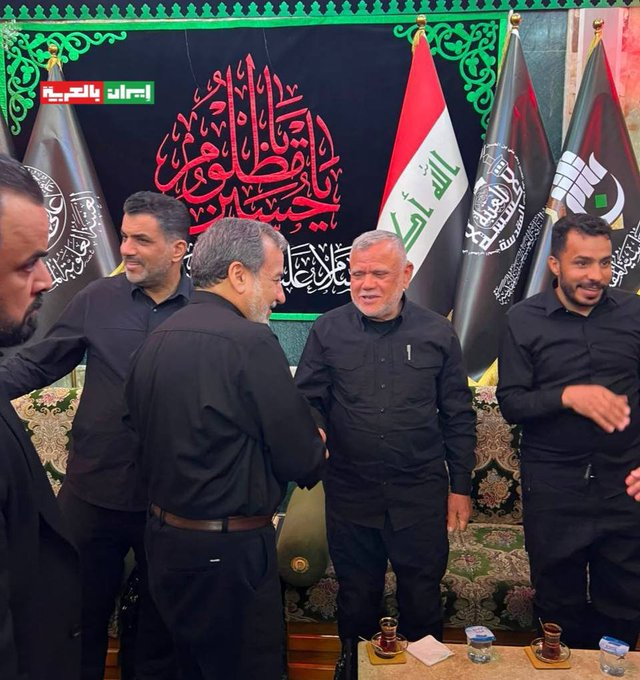 中东局势 伊拉克巴德尔组织领导人哈迪·阿米里（Hadi al-Amiri）与伊朗