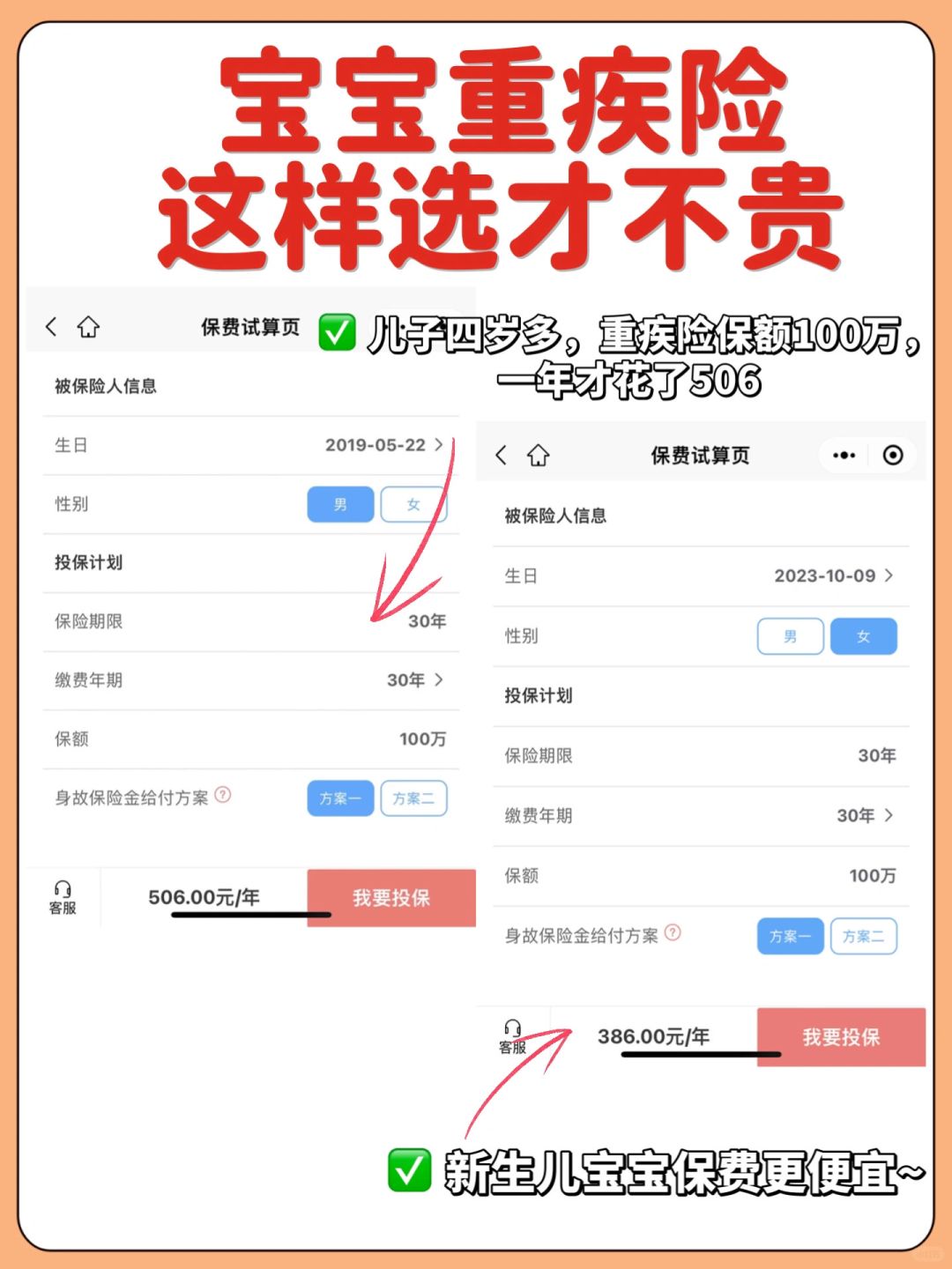 这样给宝宝选重疾险，才不贵！