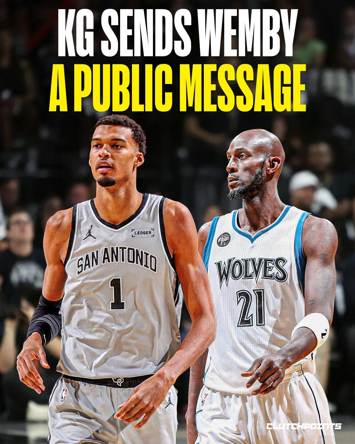 凯文-加内特近日在播客节目《KG Certified》说:“马刺，如果你们在听的