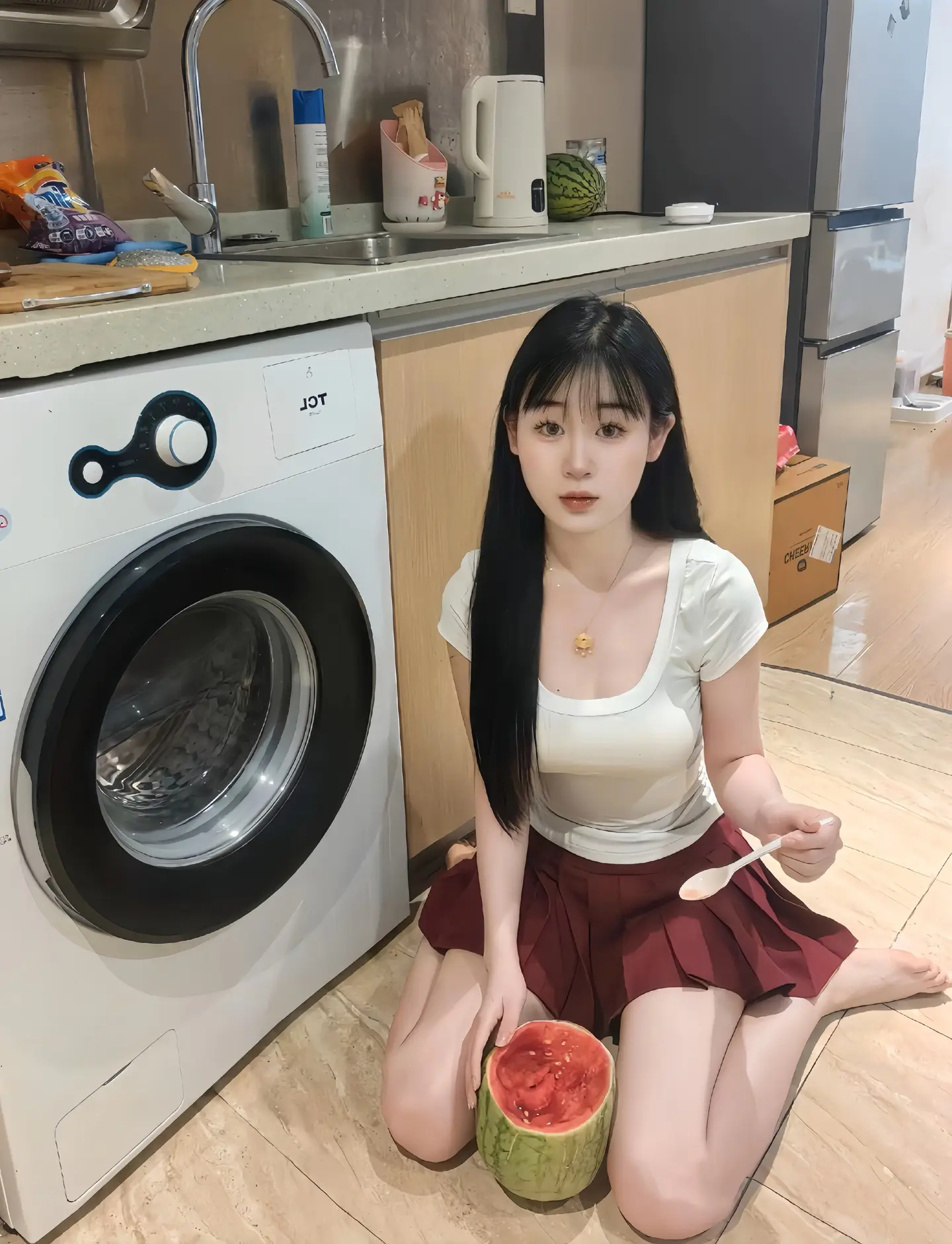 可以主动找我吗 我想喂你吃西瓜