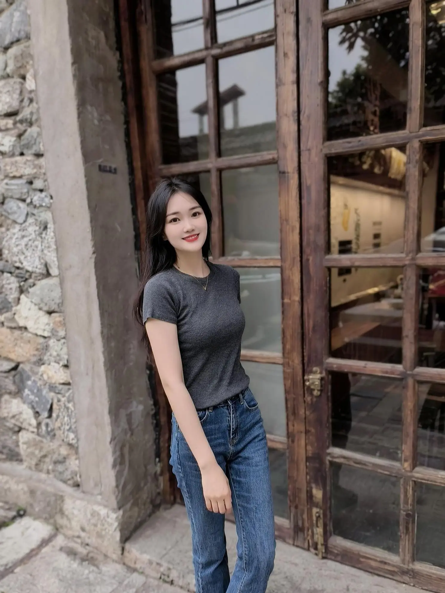 简约穿搭 春秋穿搭 牛仔穿搭 牛仔裤 穿搭