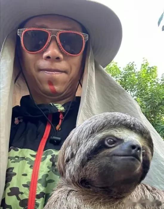 夏雨晒出他和树懒的合照，网友居然说看起来树懒和他很像。

夏雨是一个非常低调的演