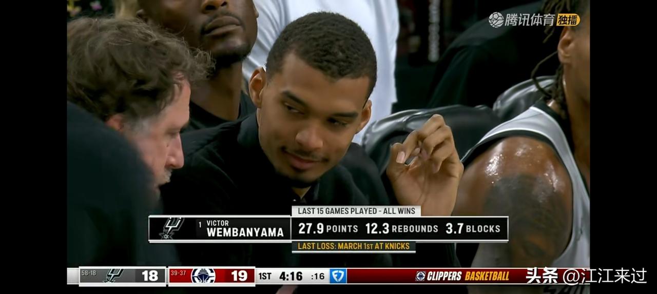 快船半场44比68落后马刺，文班亚马不打，快船这对卧龙凤雏，加兰和马瑟林终露馅！