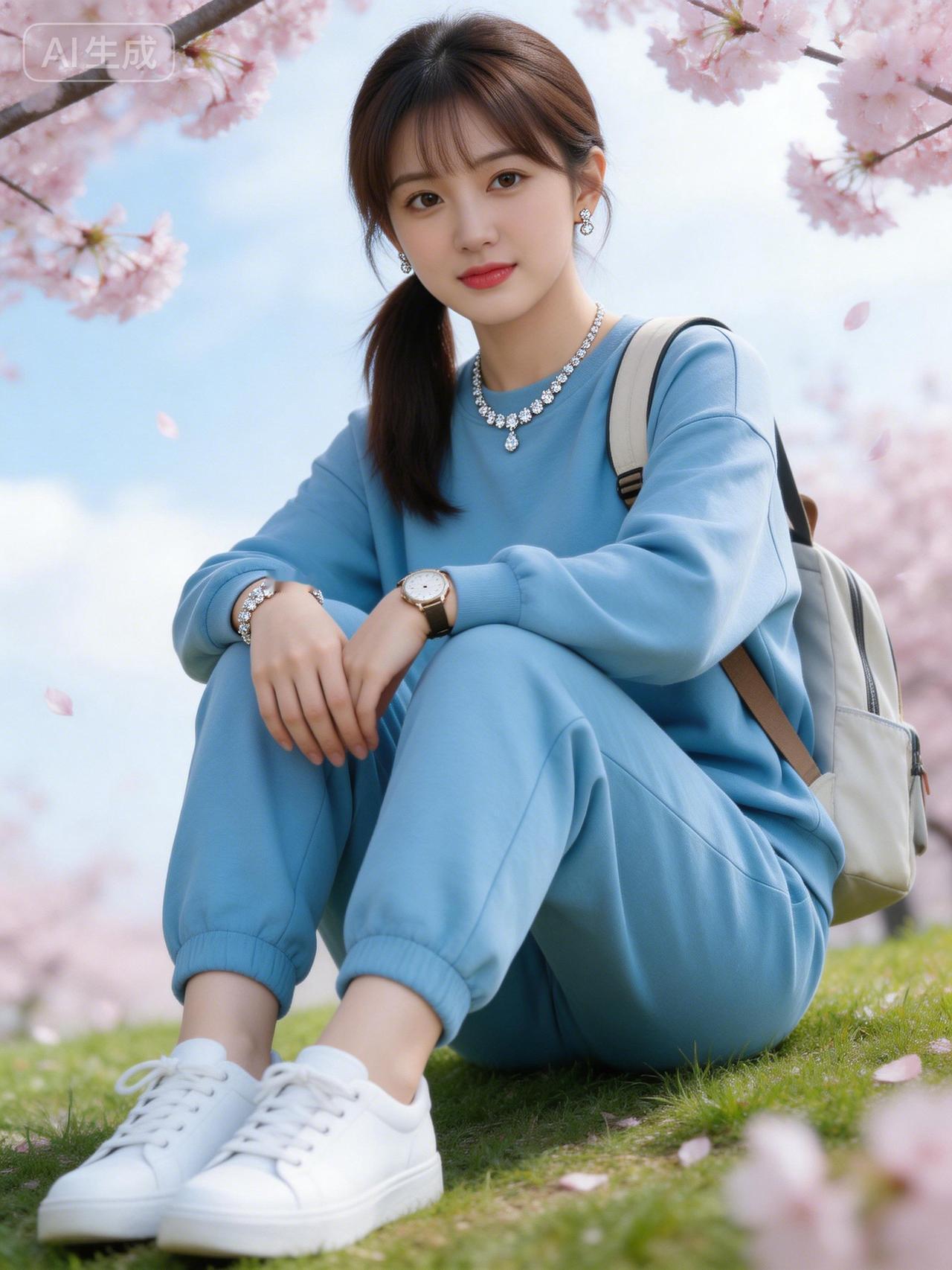 春日花下坐，芳心自悠哉。