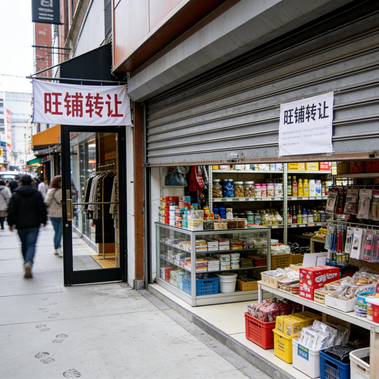 别再忙着开店了，
除非你有强大的背景！
 
热门商圈儿的门面租金，高得离谱，小本