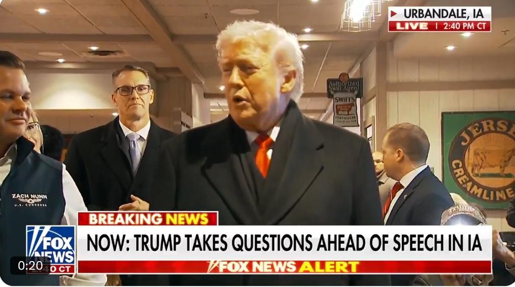 福克斯新闻 于 2026年1月27日采访特朗普

记者：“总统先生，您为什么