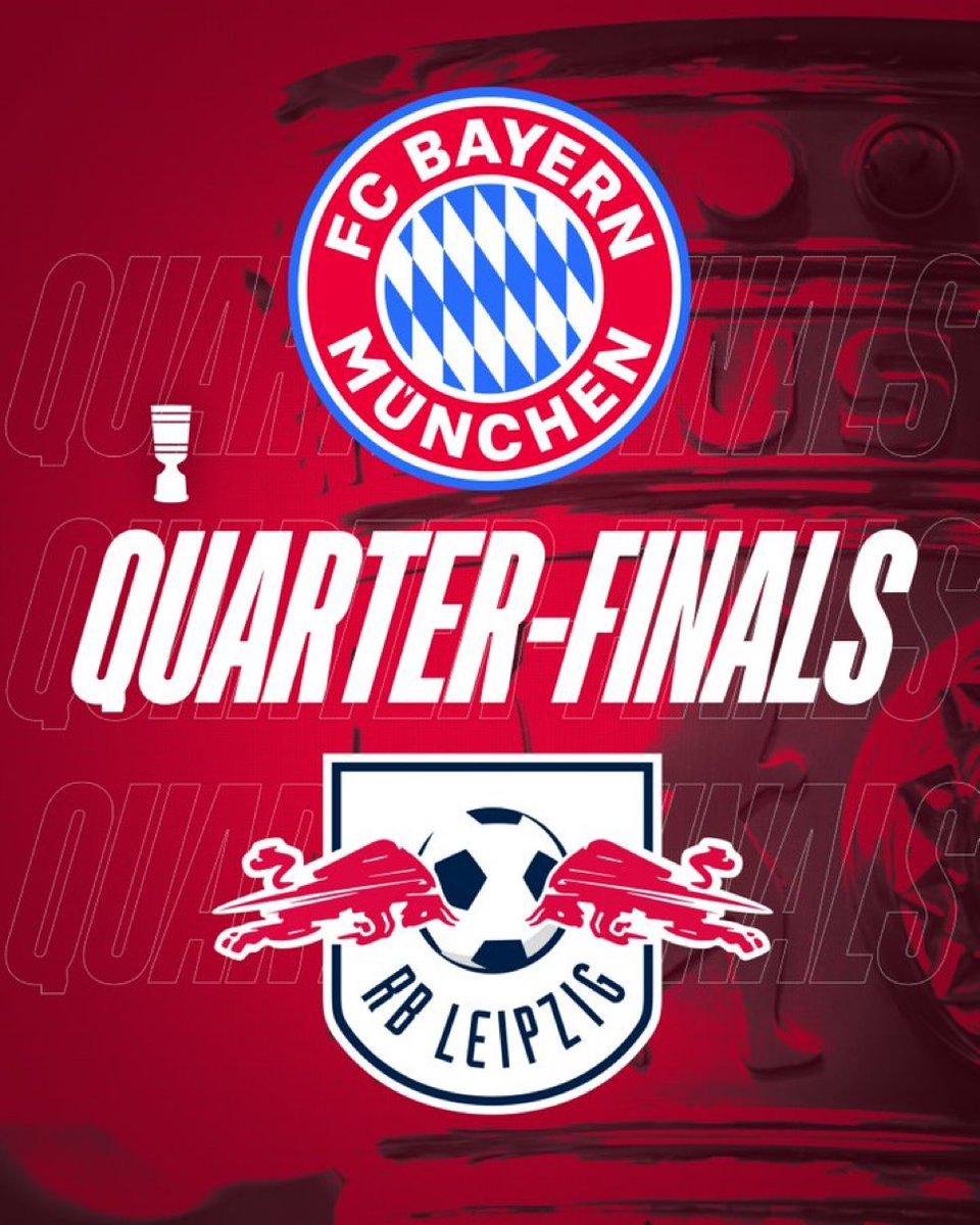 拜仁将在德国杯四分之一决赛主场迎战RB莱比锡！这将是一场艰难的比赛，莱比锡目前排