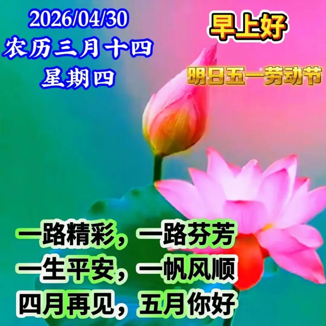每天一清早，相互来问好！短短两三语，浓浓心意到，衷心祝福：岁岁平安，健康永远。早