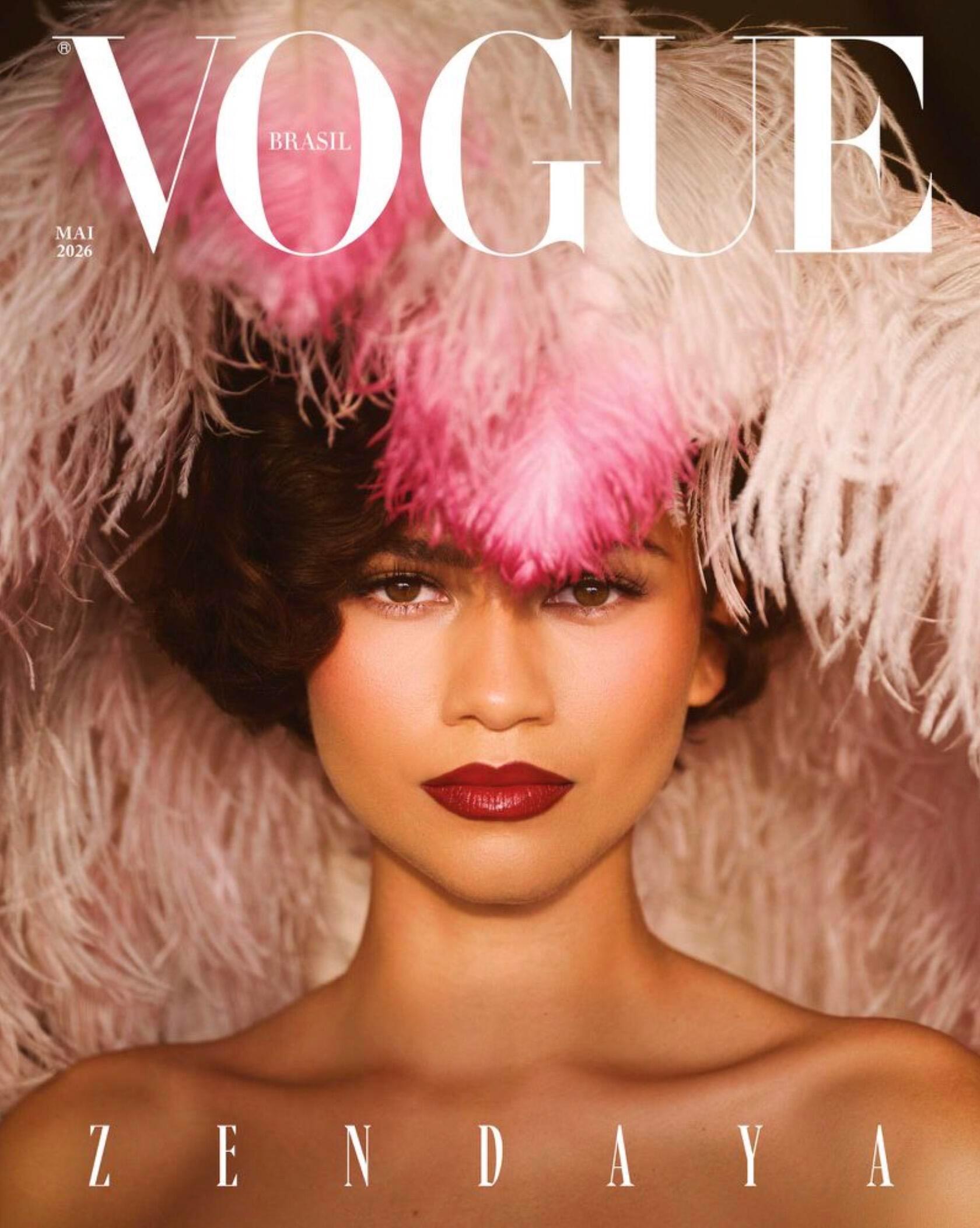 Zendaya 赞达亚VOGUE Brasil 2026年5月刊三封面。 