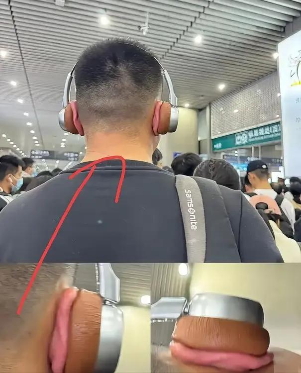差点把这人的耳机看成了汉堡！[捂脸]
