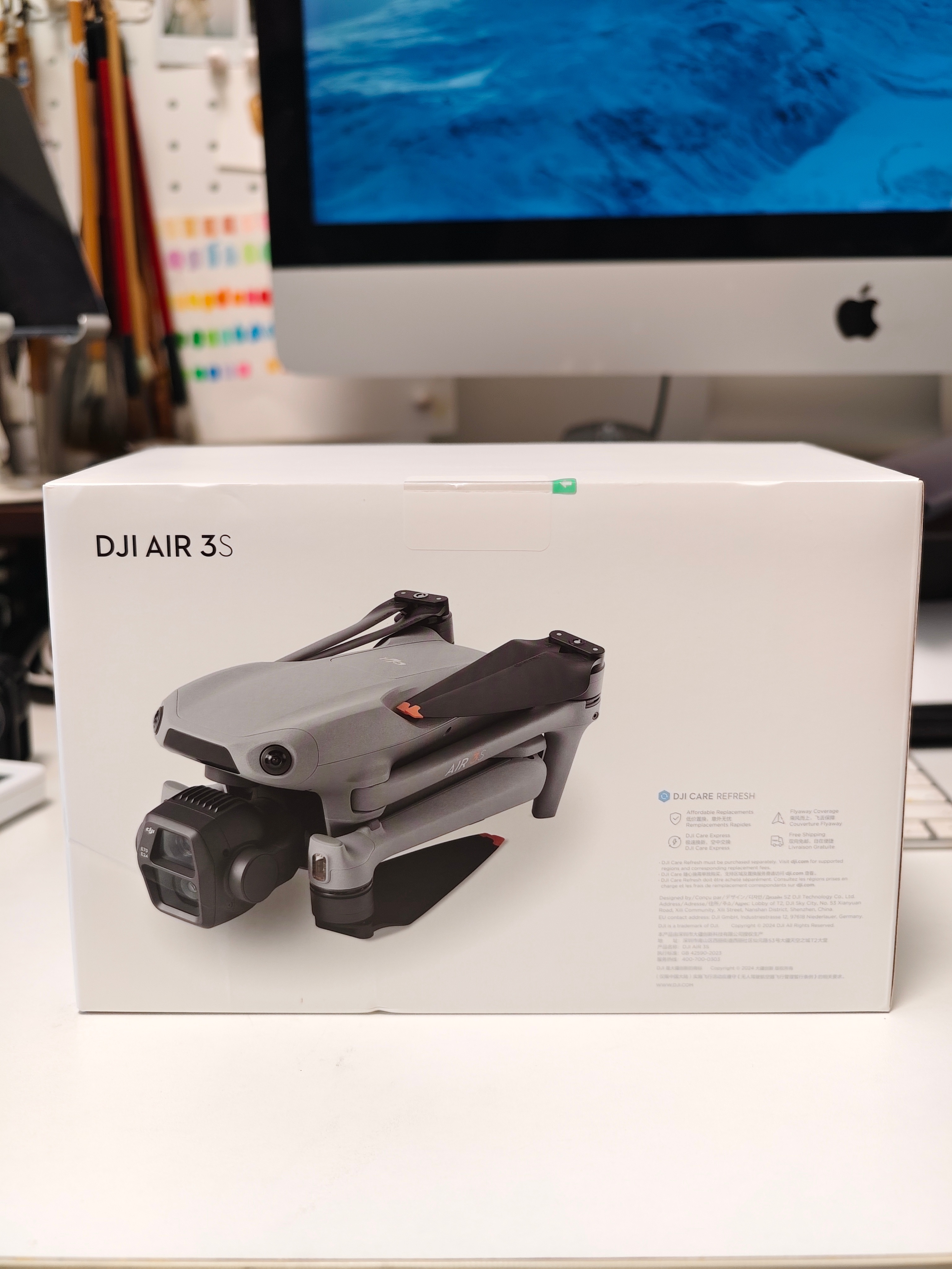 买了一台大疆Air 3S无人机，去新疆可以航拍美景了期待我的大片吧 ​​​
