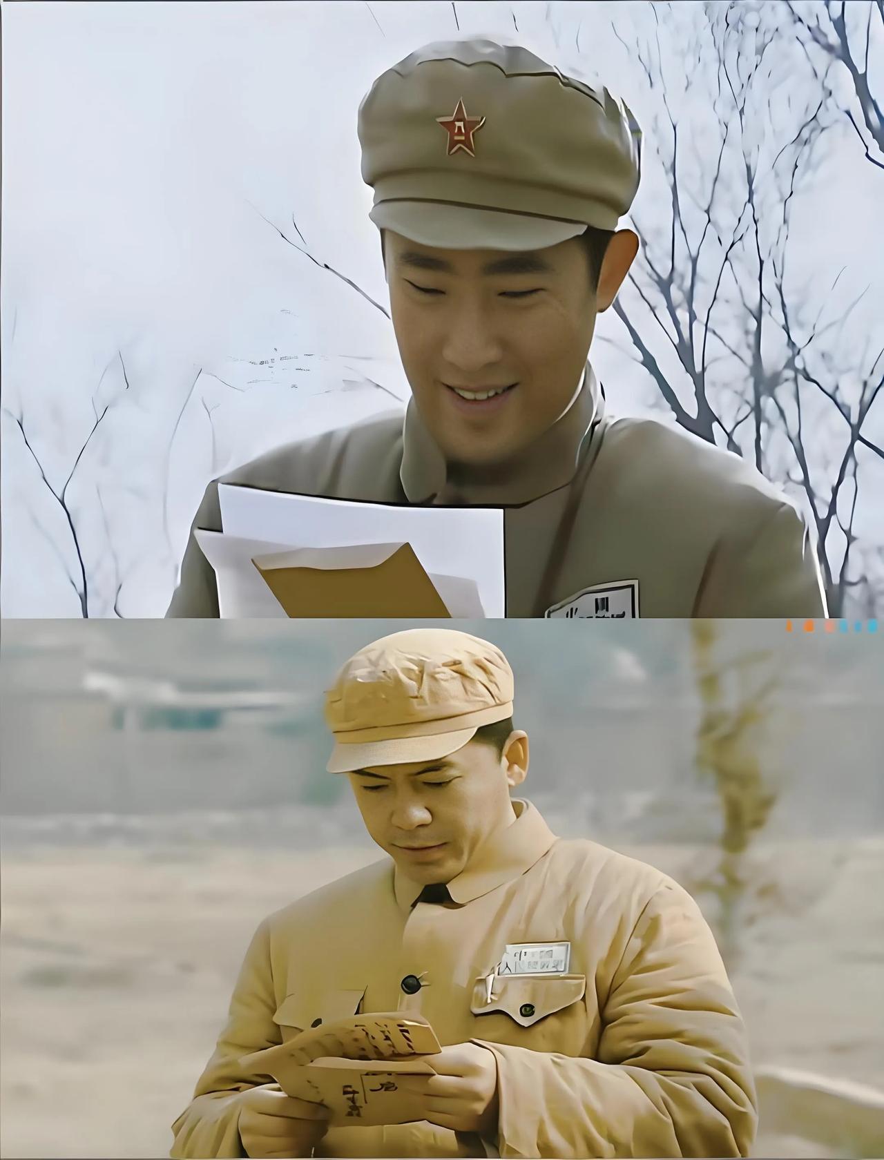 亮剑对比，同样是李云龙寄来的信，旧版中老李的信件纸张发黄，可以看得出笔墨较重，并