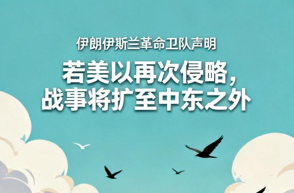 【伊朗伊斯兰革命卫队20日发表声明称，如果美国和以色列再次侵略伊朗，伊朗将把战事