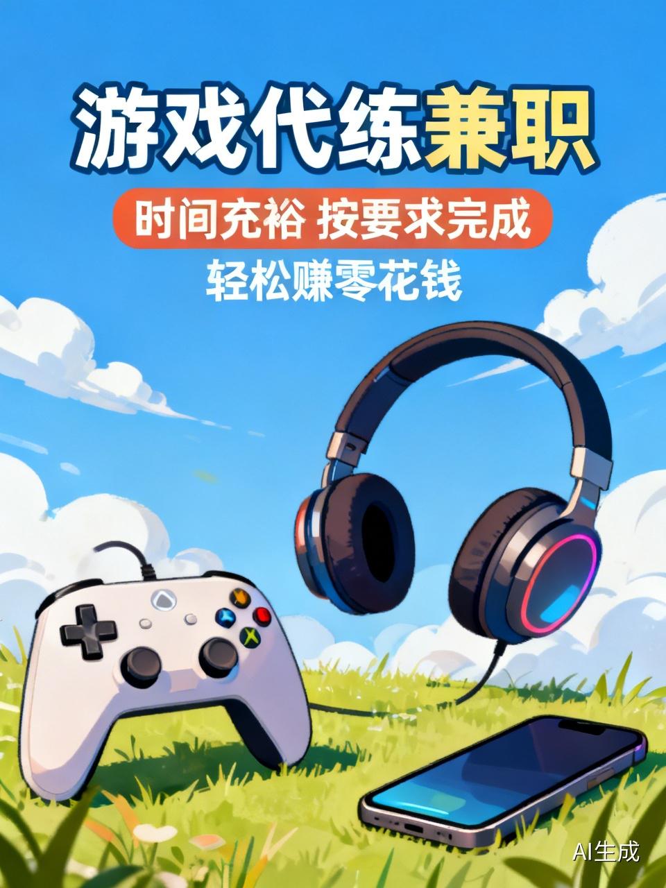 可以赚点零花钱，不过打王者比较多，建议打其他射击类游戏，时间充足按要求完成怎么都