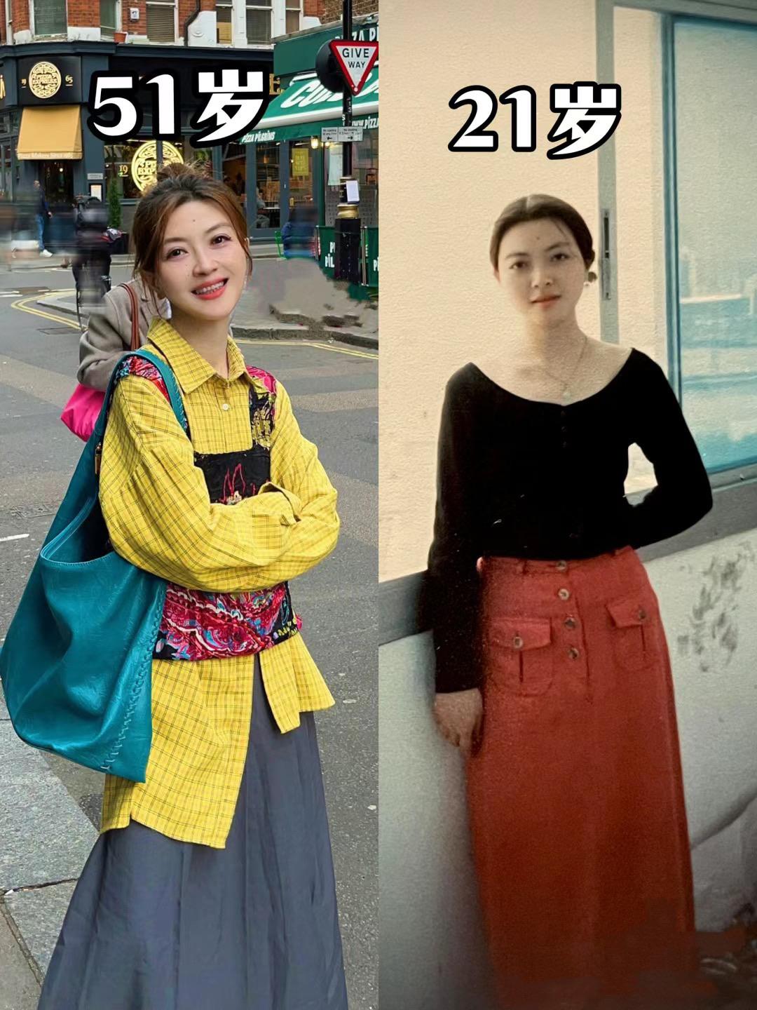 被这位51岁“少女”惊艳到，才发现：多穿亮色、款式个性，真时髦
51岁的女性还能