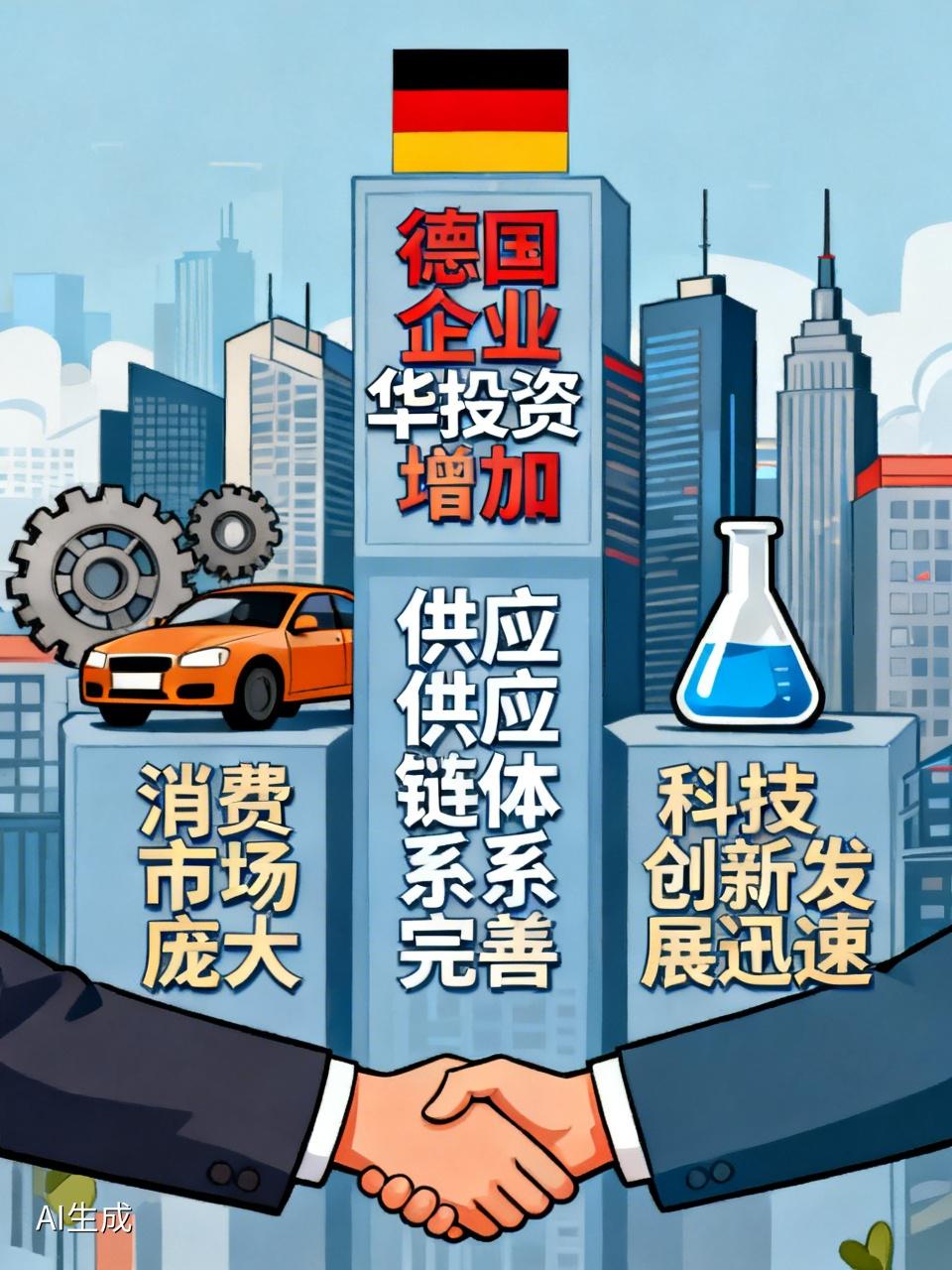德国企业纷纷增加在华投资，这可不是没道理。中国有庞大的消费市场，14 亿多人口带