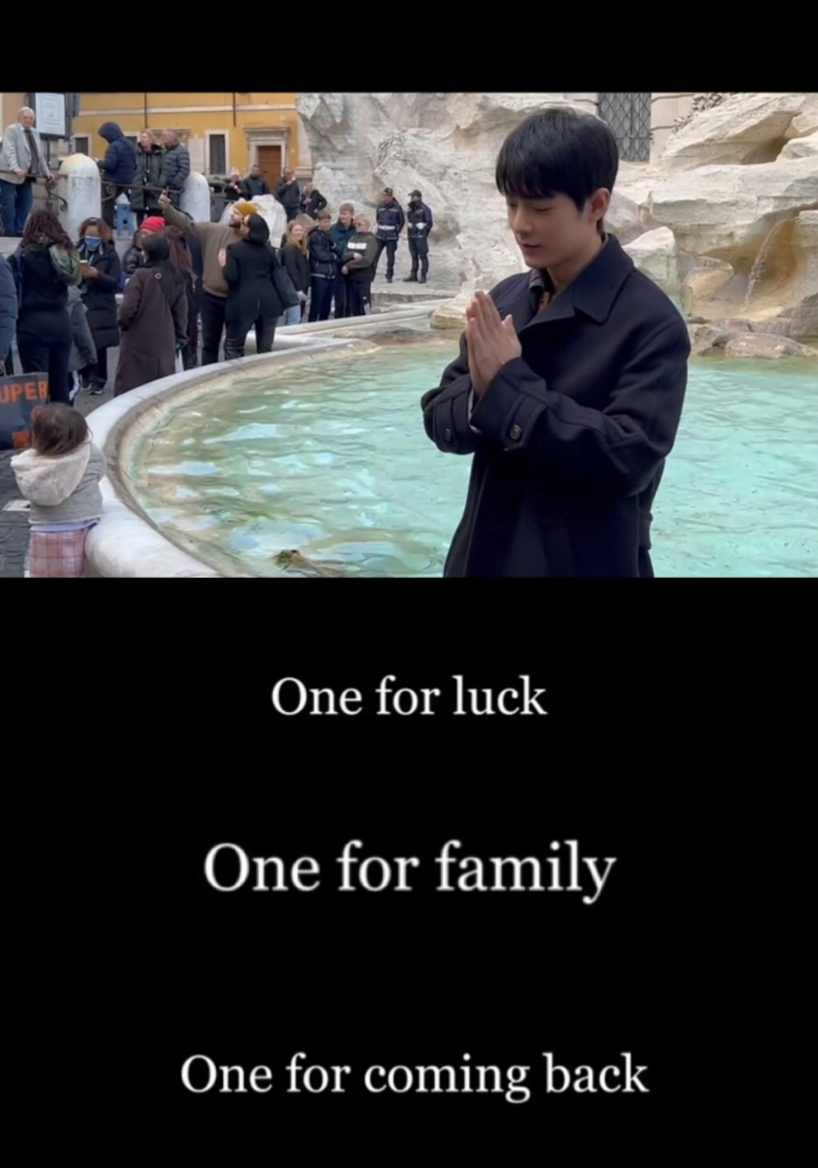 One for luckOne for familyOne for coming