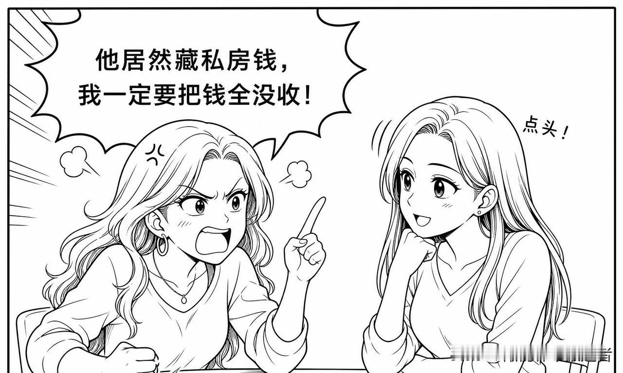 趣味漫画：我跟闺蜜说我老公藏私房钱，她转头就教我老公藏钱了…夫妻日常漫画