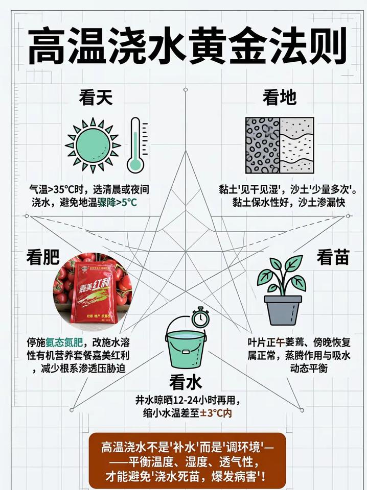 高温浇水黄金法则。高温 浇水