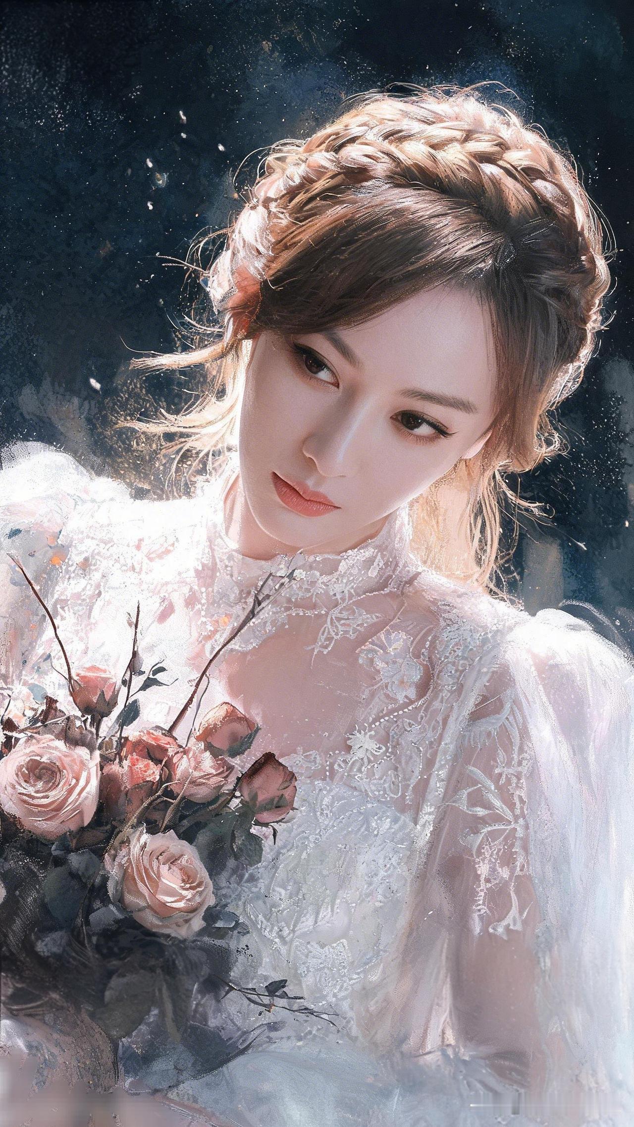 梦幻婚纱照，温柔优雅，宛如童话中的公主。