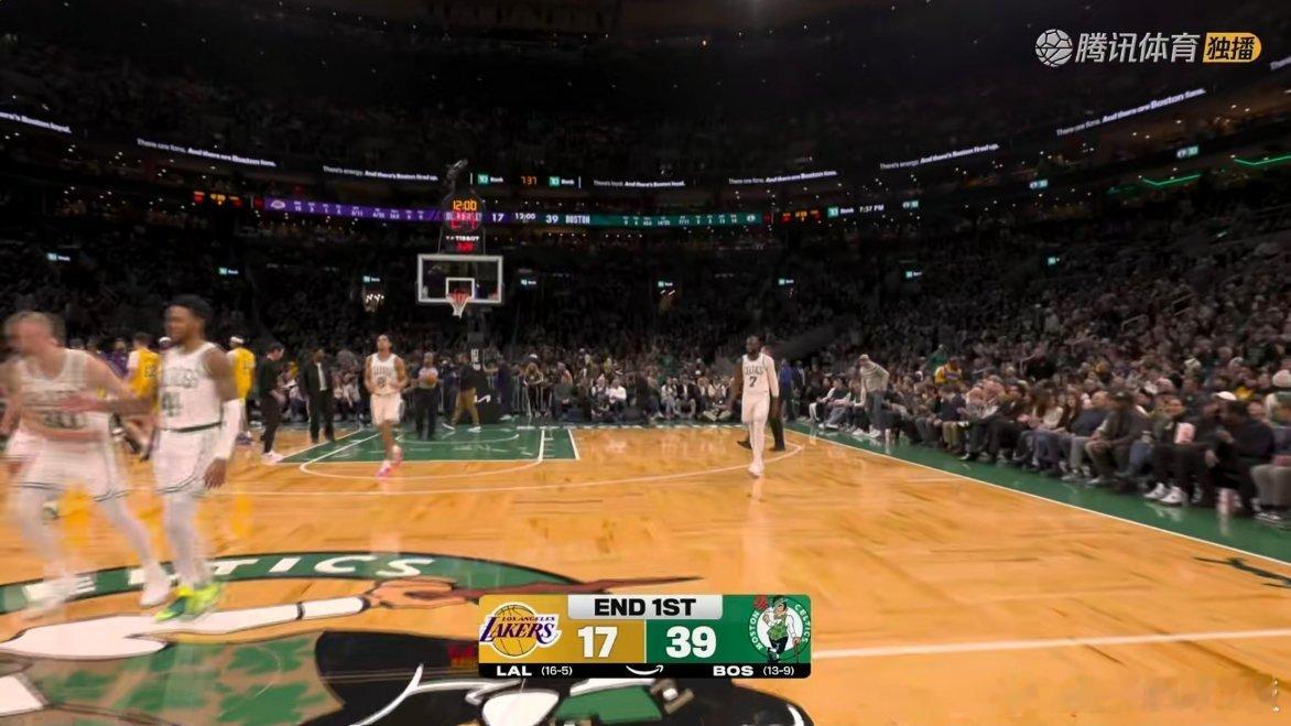 第一节17-39落后难打了这场湖人vs凯尔特人