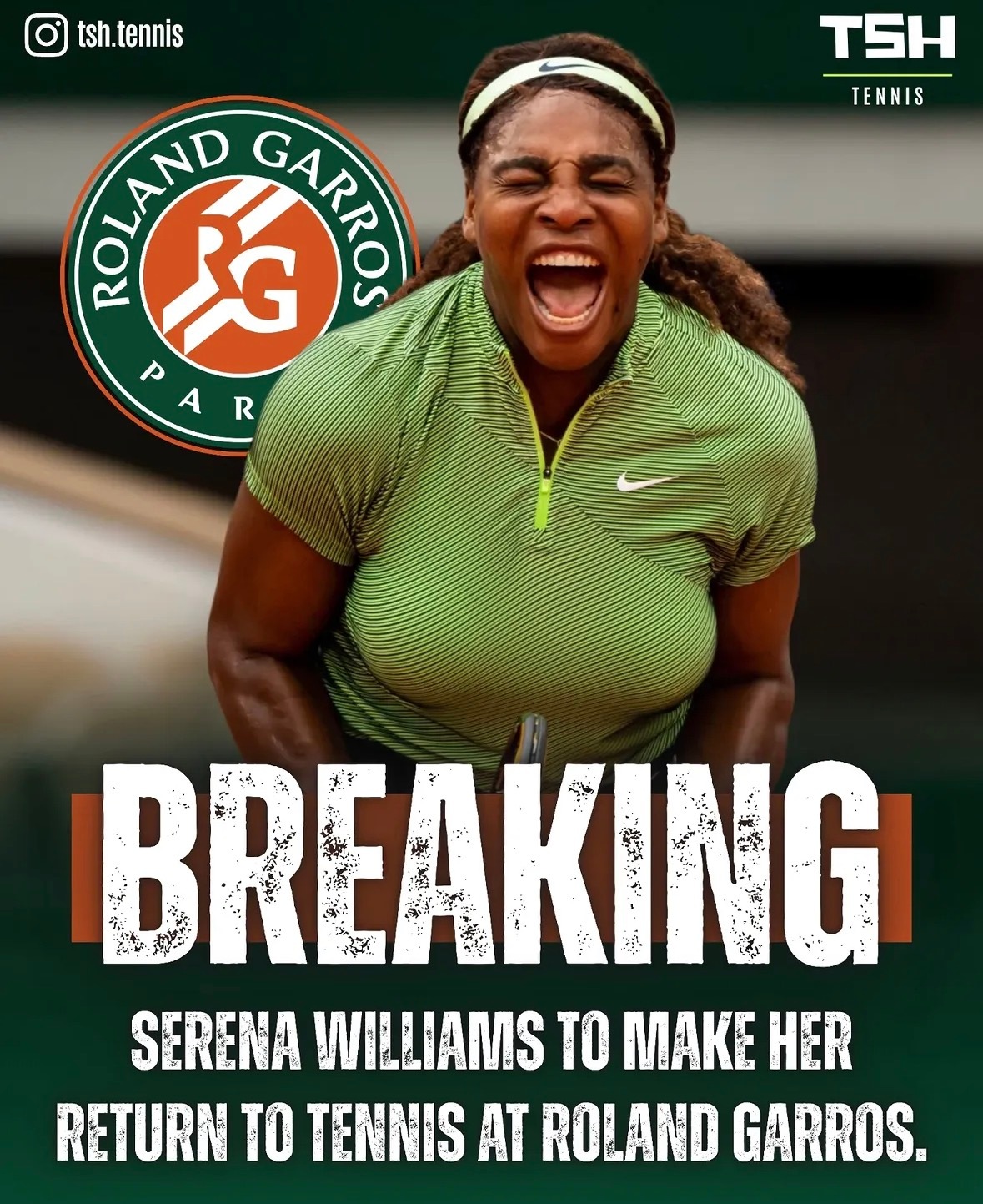 突发新闻：小威廉姆斯将在法网复出！嘻嘻～愚人节快乐🎉网球体育大赏wta