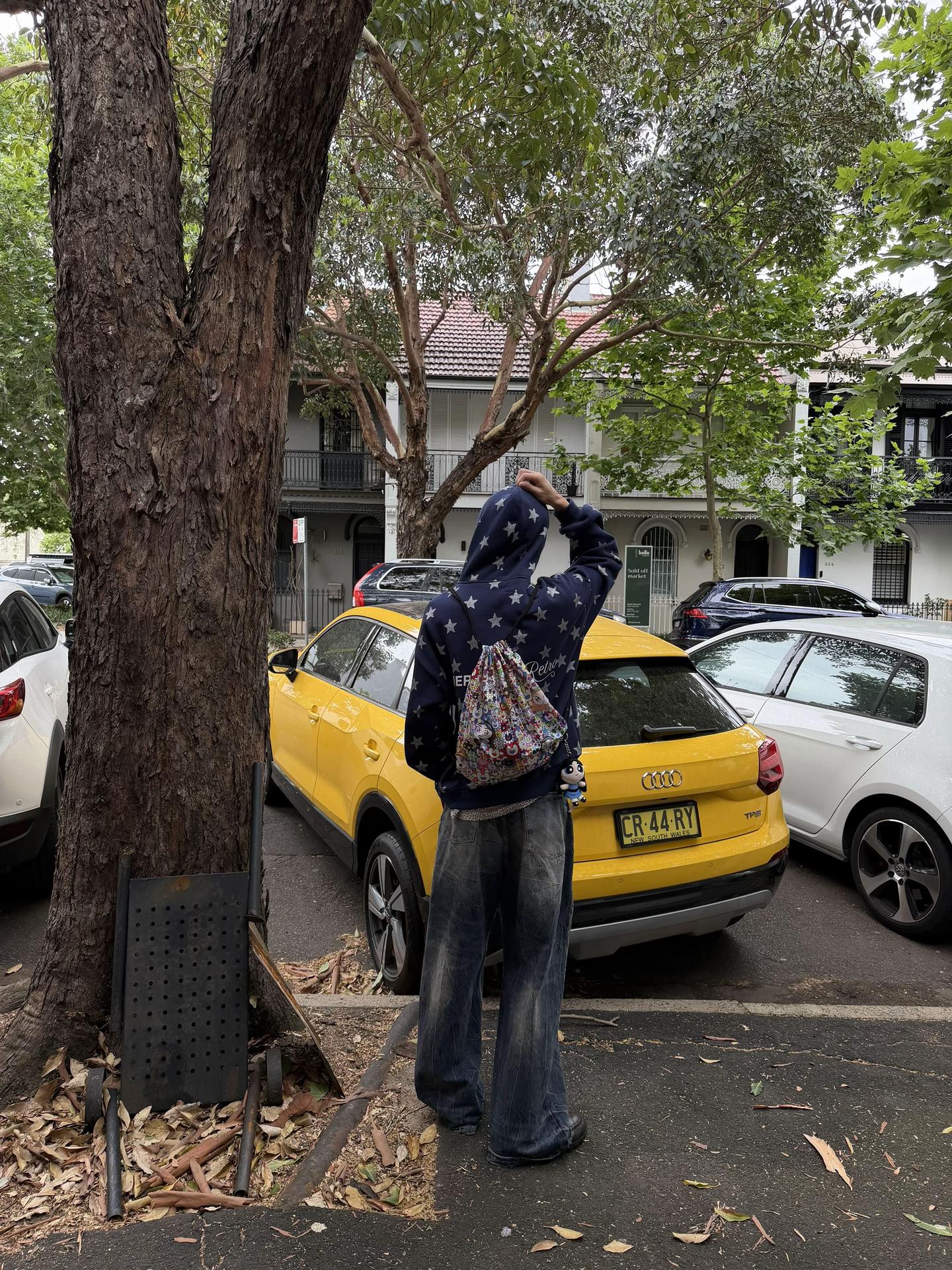 悉尼偶遇bunnies.啊 原来是我呀 背着小包到处晃