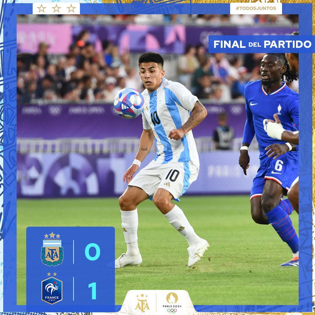 🚨今晨#法国国奥vs阿根廷国奥#的比赛最终以1-0收尾。阿根廷遗憾出局！总会有
